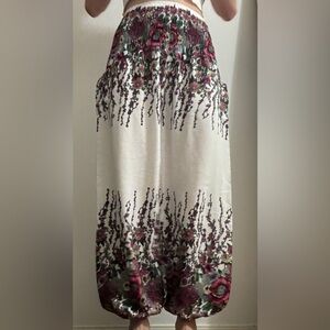 Harem Pants | White and Floral